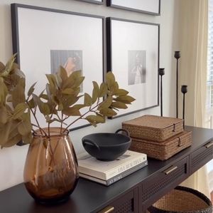 NWOT Threshold Studio McGee Amber Glass Vase